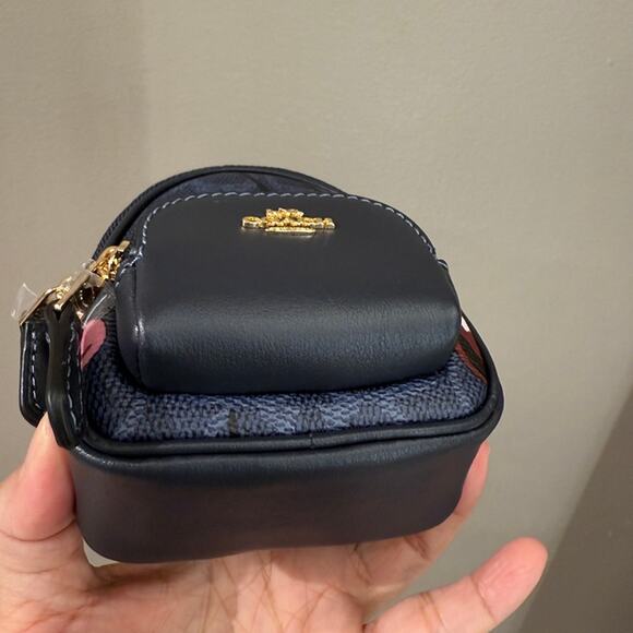 Coach CZ086 Mini Court Backpack Bag Charm In Signature Canvas With Cherry Print - Picture 5 of 16